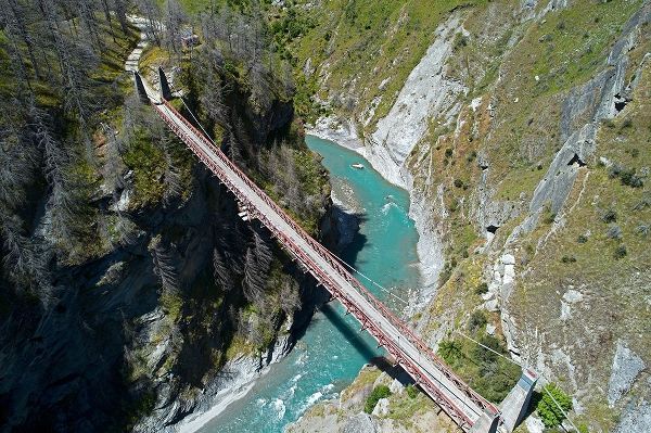 Historic Skippers Suspension Bridge (1901)-above Shotover River-Skippers Canyon-Queenstown
